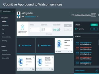 Cognitive App bound to Watson services
 