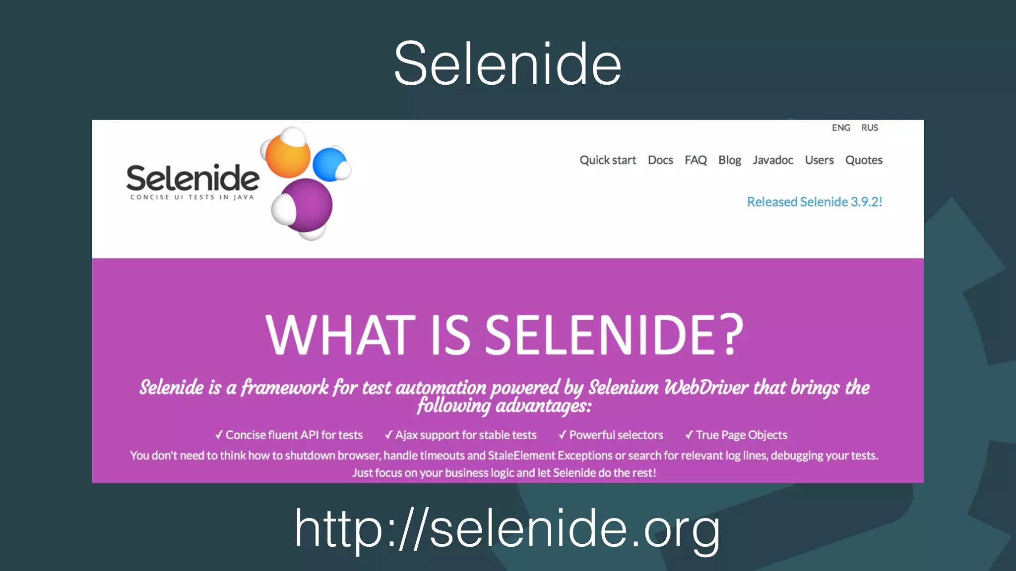 Selenide
http://selenide.org
 