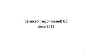 Balanced	(region-based)	GC
since	2011
20
 