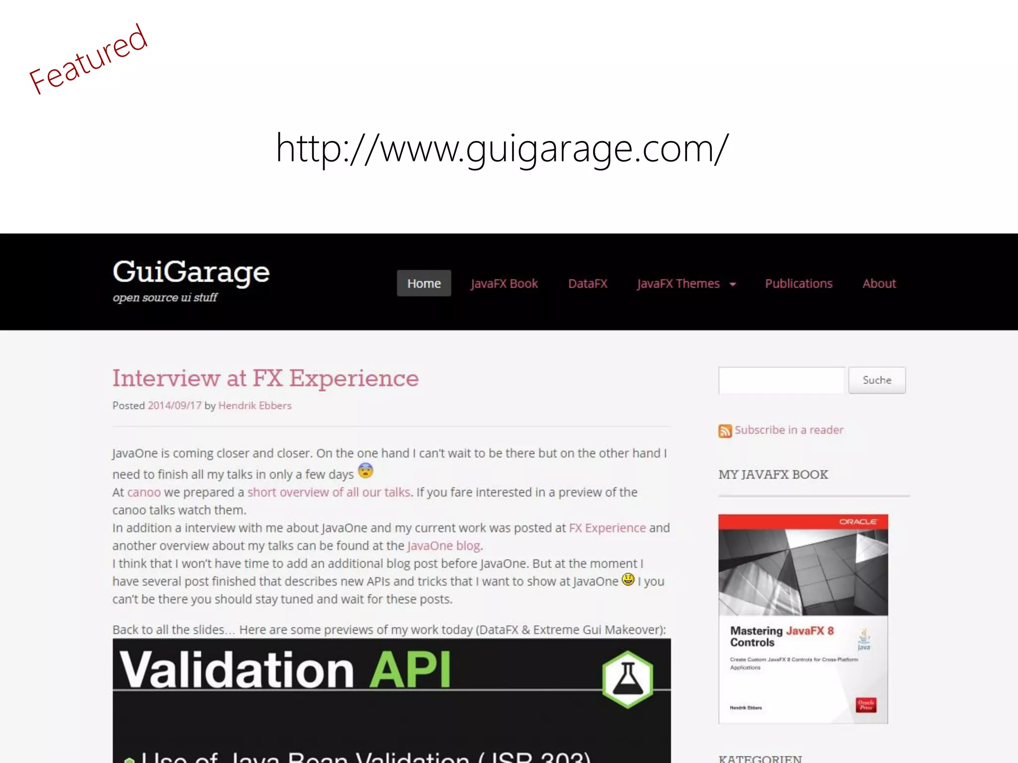 http://www.guigarage.com/  