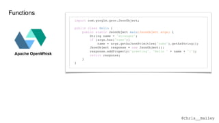 @Chris__Bailey
Apache OpenWhisk
Functions
 