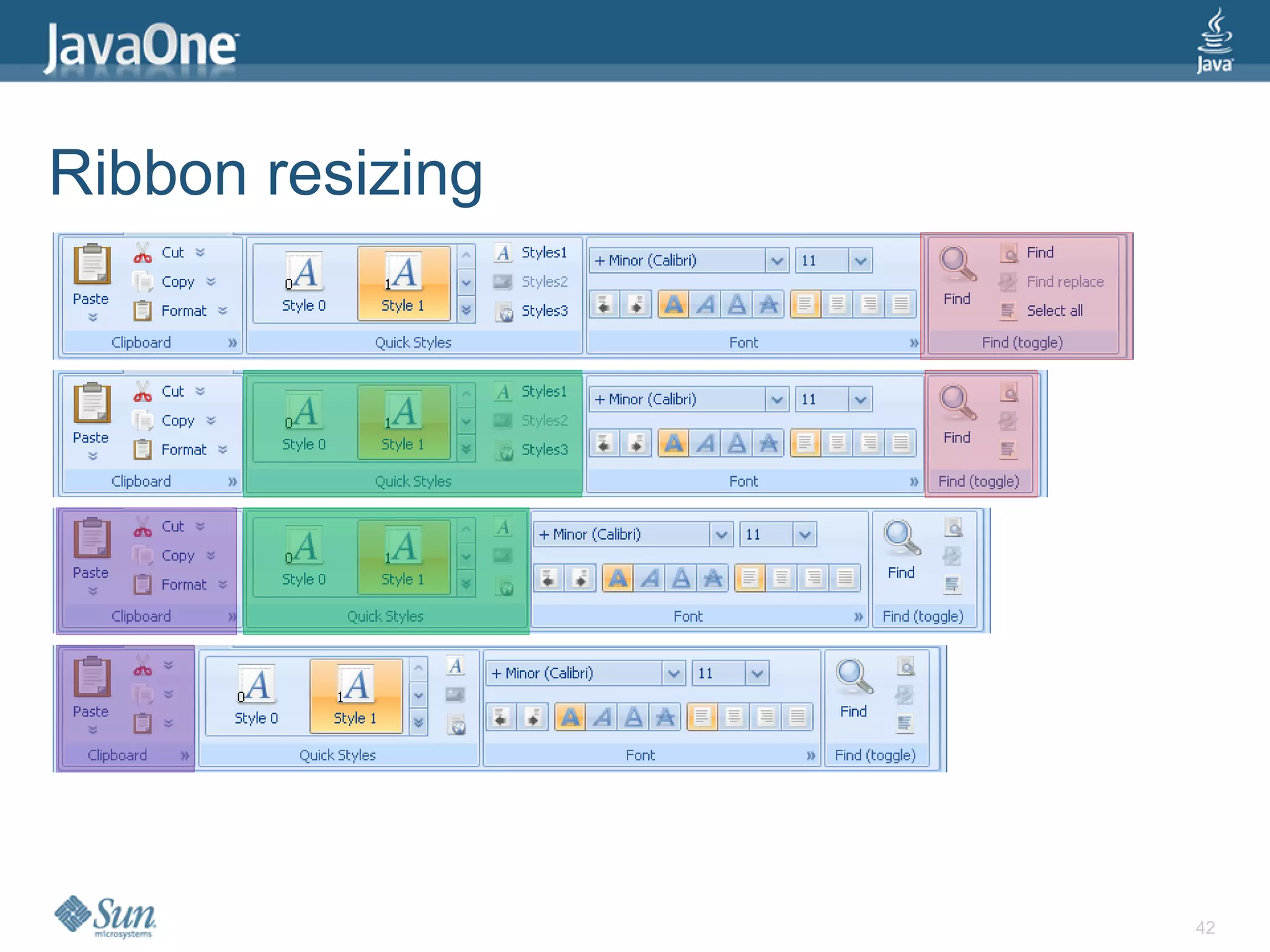 Ribbon resizing




                  42
 