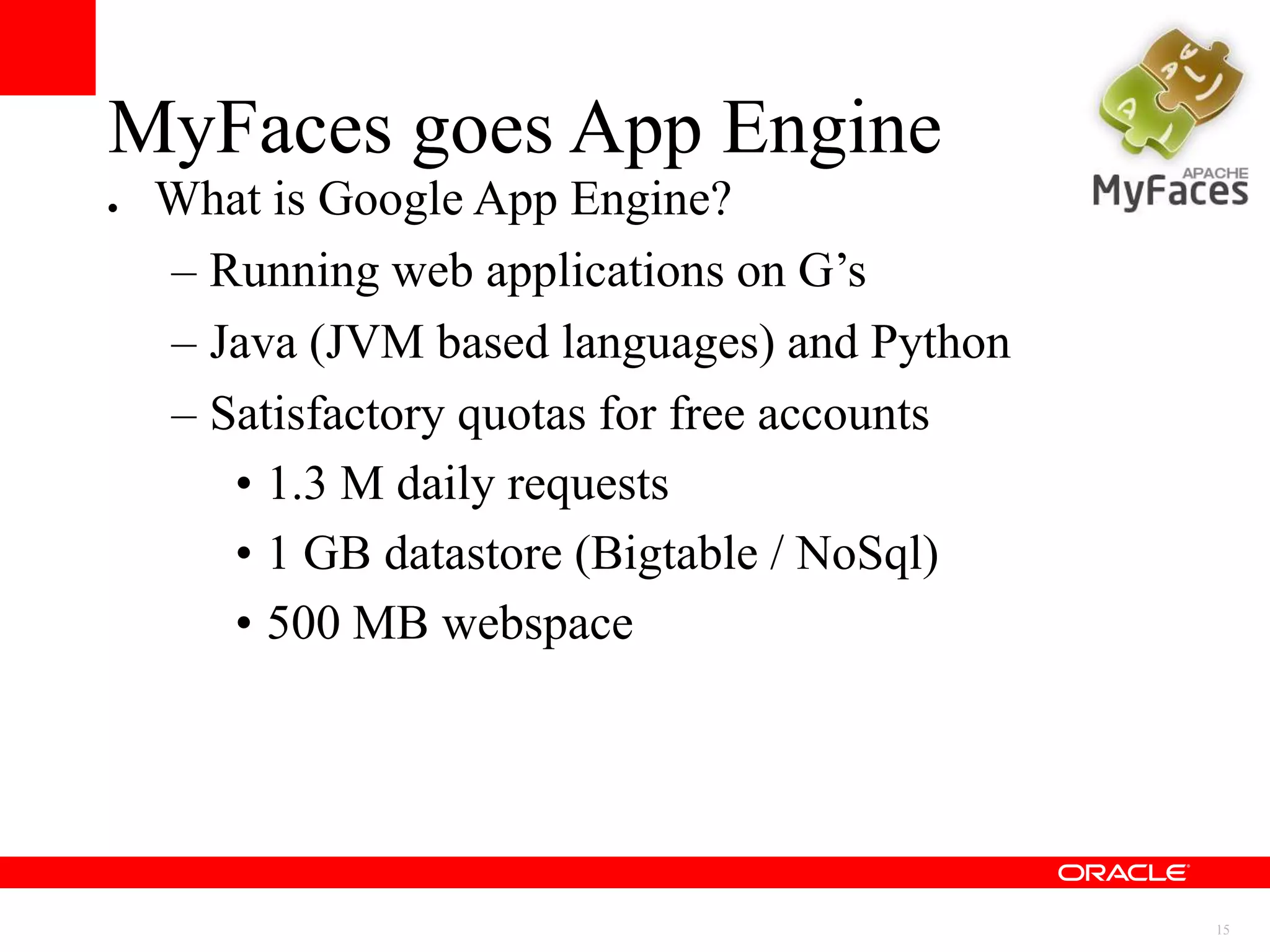 Blog : matthiaswessendorf.wordpress.comAgendaPlanet Apache MyFaces