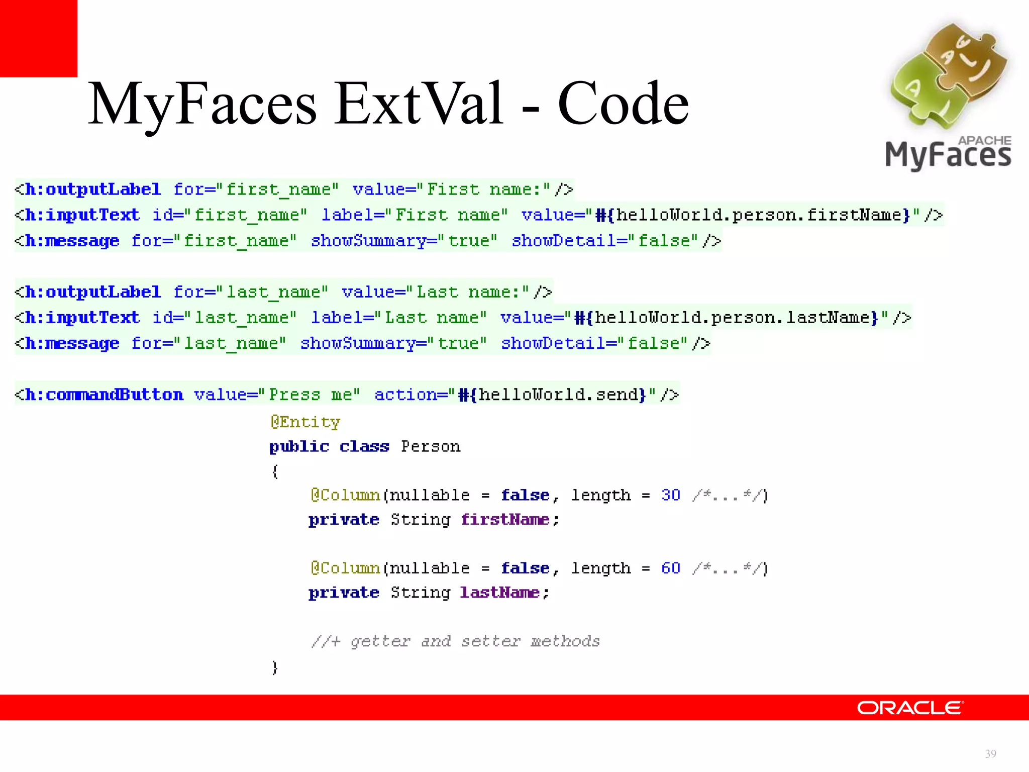 Offers different JSF implementations