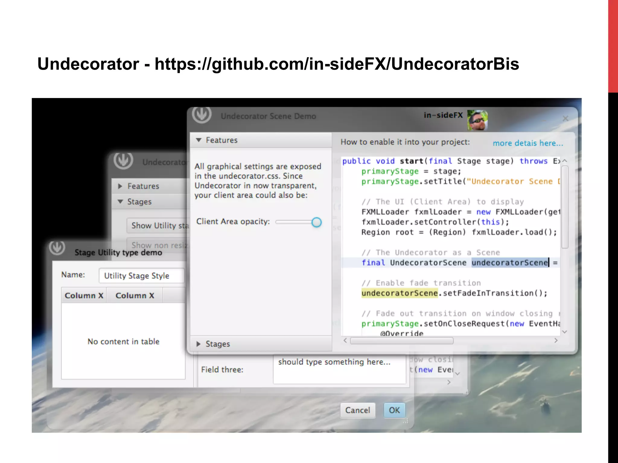 Undecorator - https://github.com/in-sideFX/UndecoratorBis
 