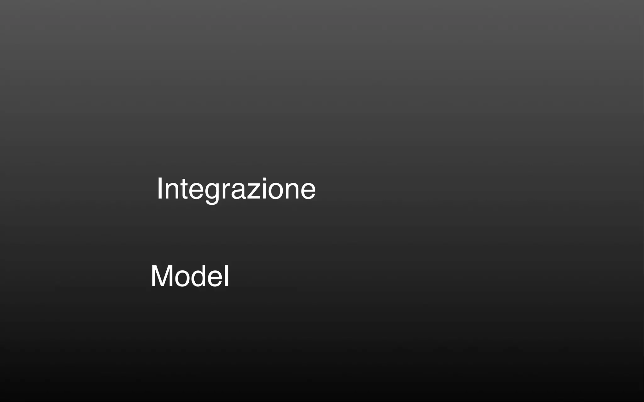 Integrazione Model 