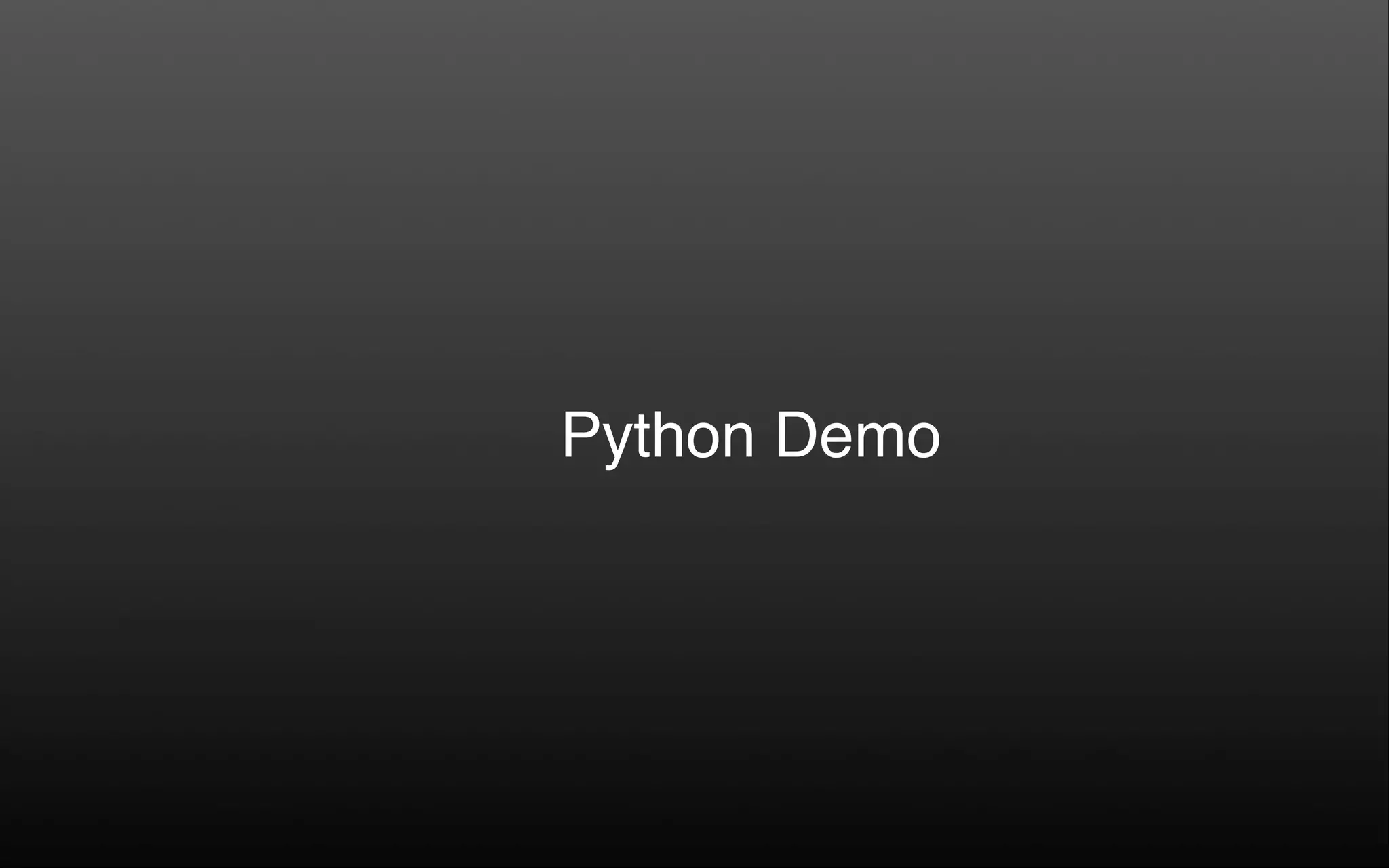 Python Demo 