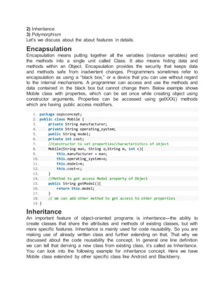 Java oop concepts | PDF