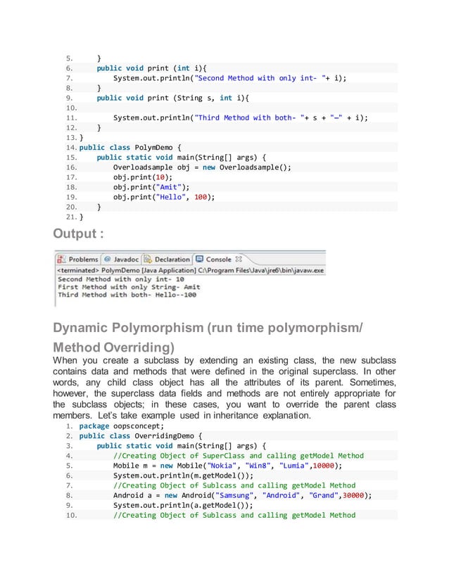Java oop concepts | DOCX