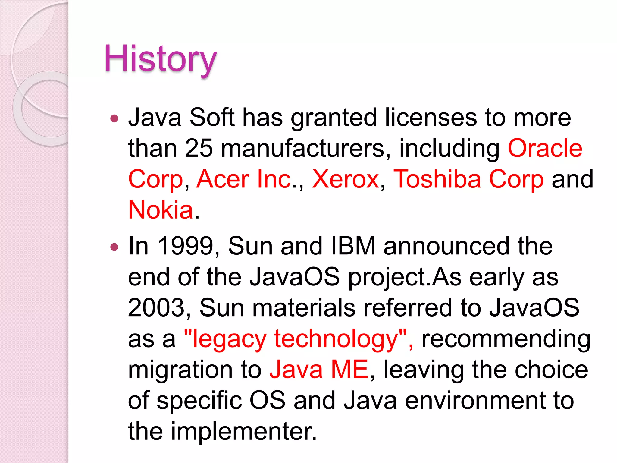 Java operating system | PPT