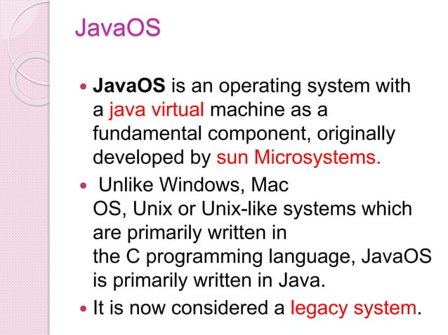 Java operating system | PPT