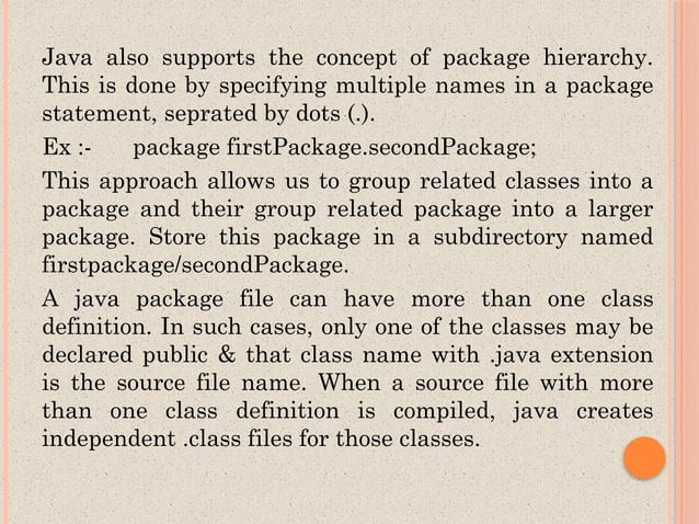 java package in java.. in java packages. | PPTX