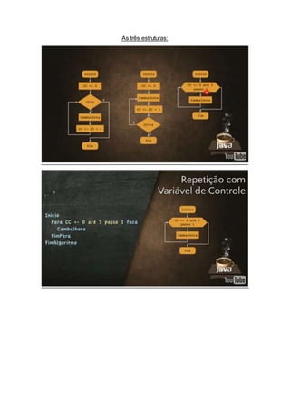 As três estruturas:
 
