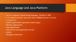 Java (Part 2) unit 1 | PPT