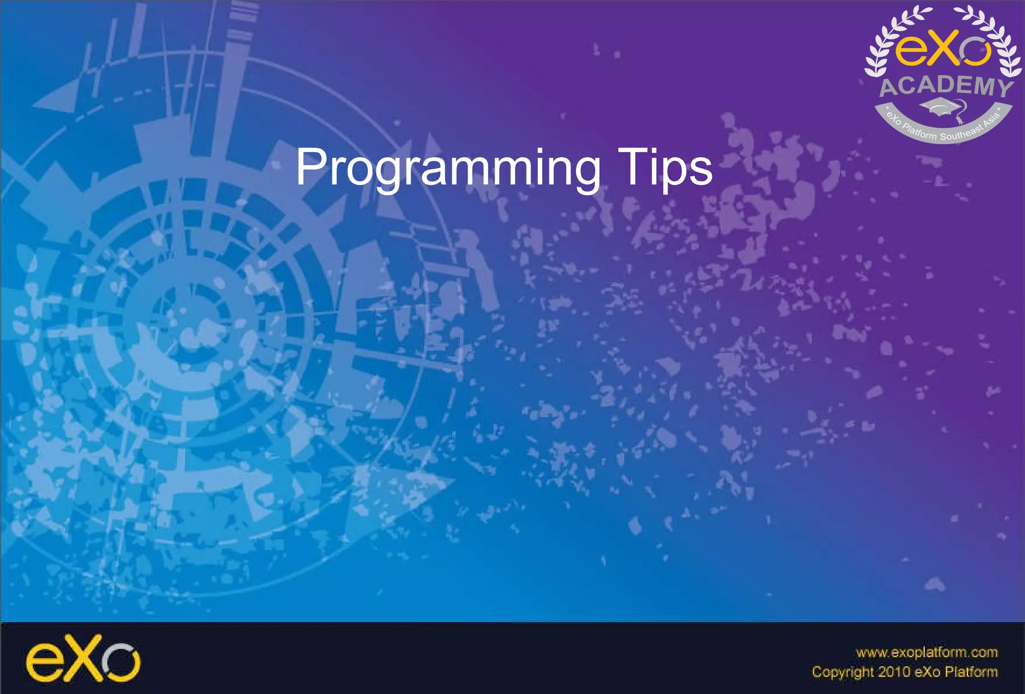 Programming Tips 