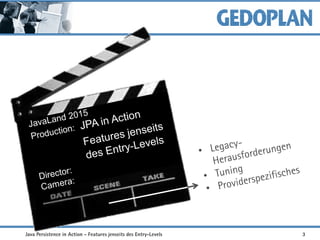 ZEILEN
Java Persistence in Action - Features jenseits des Entry-Levels 3
 