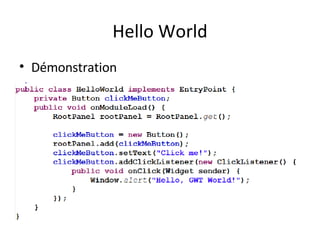 Hello World Démonstration 