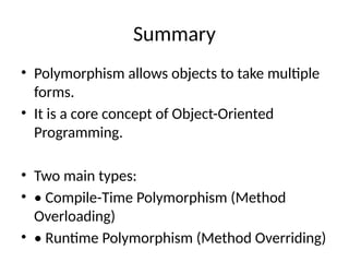 Comprehensive Guide to Polymorphism in Java Programming | PPTX