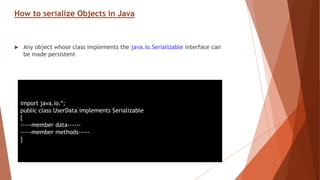 Java I/O and Object Serialization | PPTX | Programming Languages ...