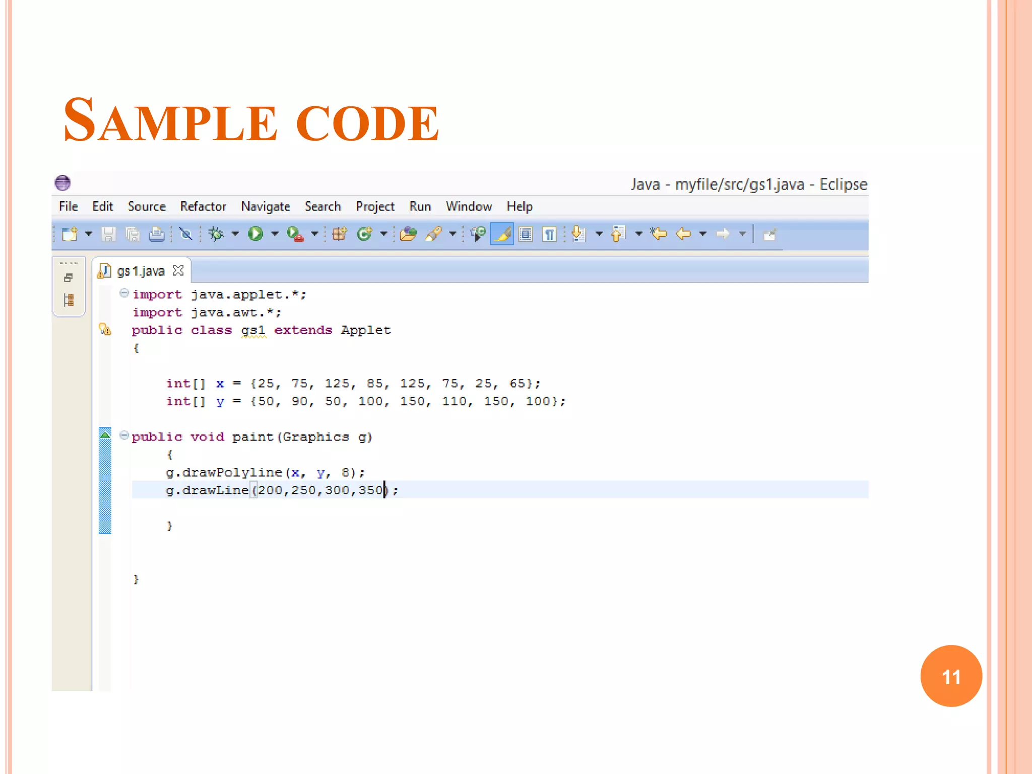 graphics programming in java | PPTX | Programming Languages | Computing