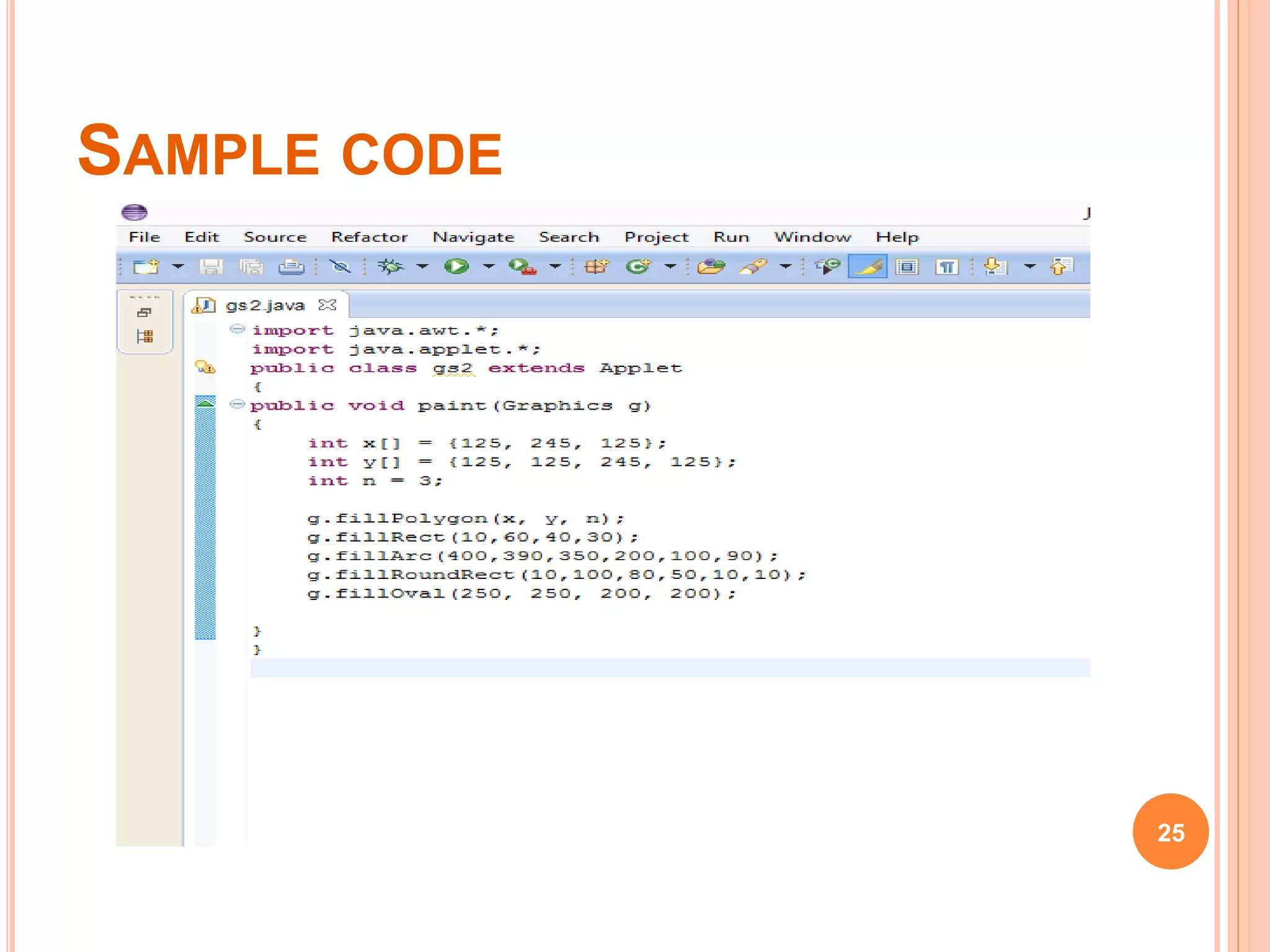 graphics programming in java | PPTX | Programming Languages | Computing