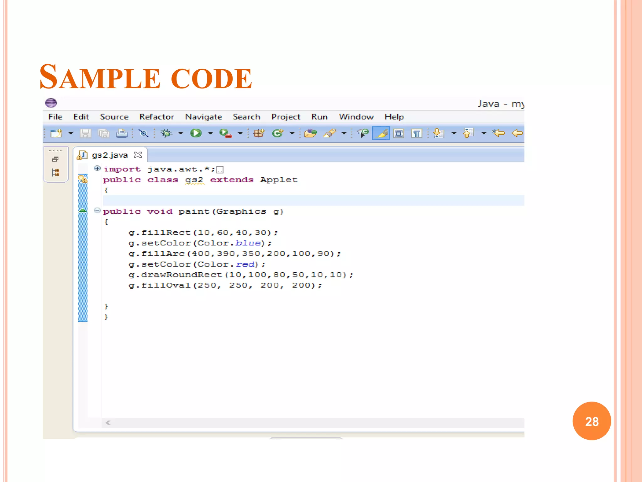 graphics programming in java | PPTX | Programming Languages | Computing