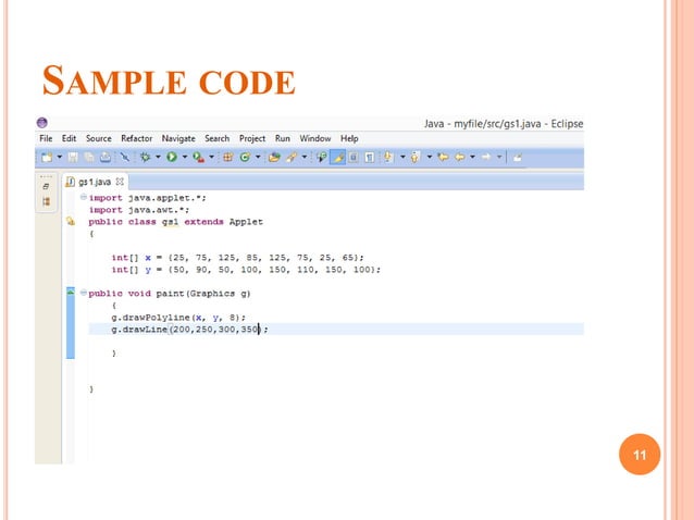 graphics programming in java | PPTX | Programming Languages | Computing image.