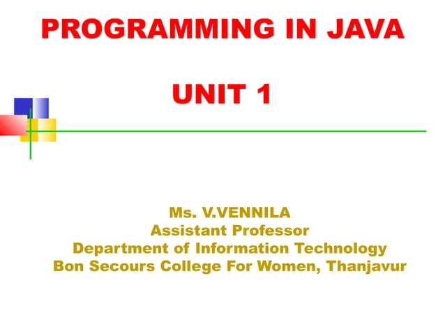 BASICS OF JAVA | PPT