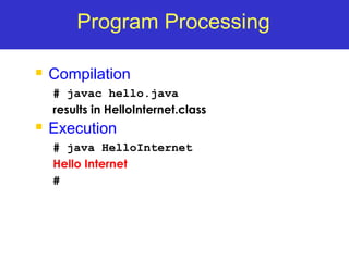 BASICS OF JAVA | PPT