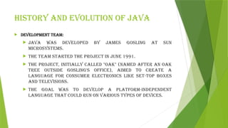 Comprehensive Introduction to Basic Java | PPTX