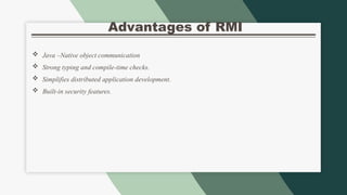 ppt java rmi: remote object communication overview... JAVA PPT-REMOTE METHOD INNVOCATTION.pptx
