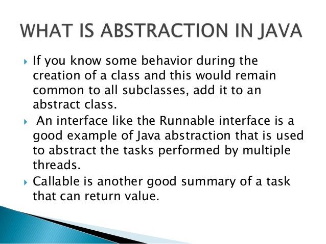 WHAT IS ABSTRACTION IN JAVA