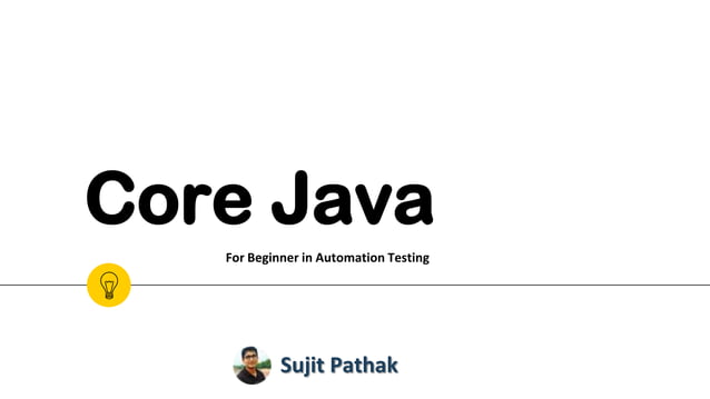 Core Java Basics | PPT
