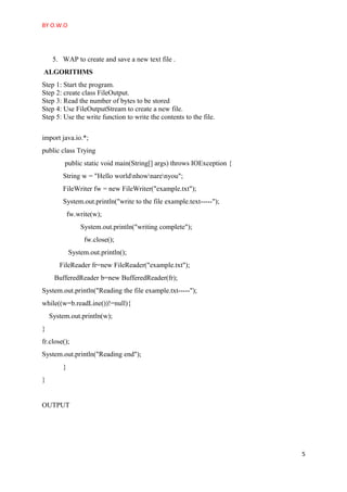 Java practical | ODT