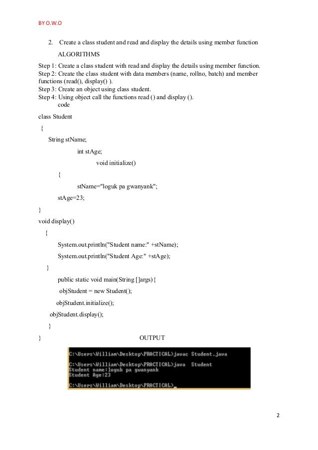Java practical