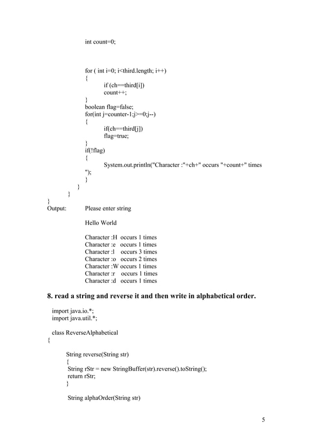 Final JAVA Practical of BCA SEM-5. | DOC