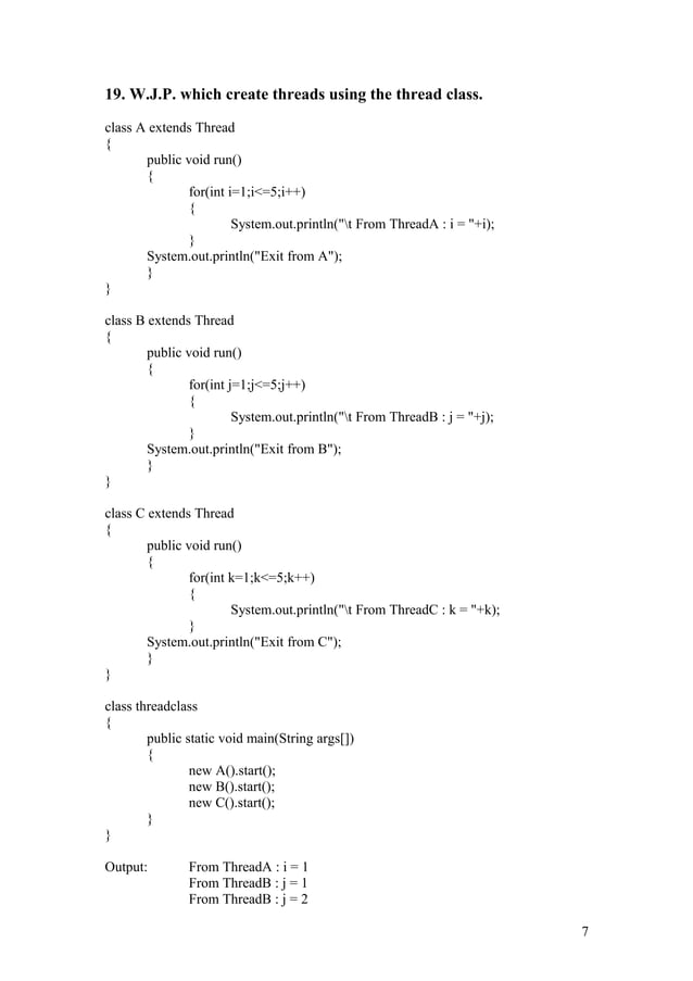 Final Java Practical Of Bca Sem 5 Final Java Practical Of Bca Sem 5