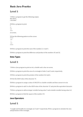 Java Practice Set | PDF