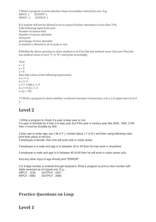 Java Practice Set | PDF