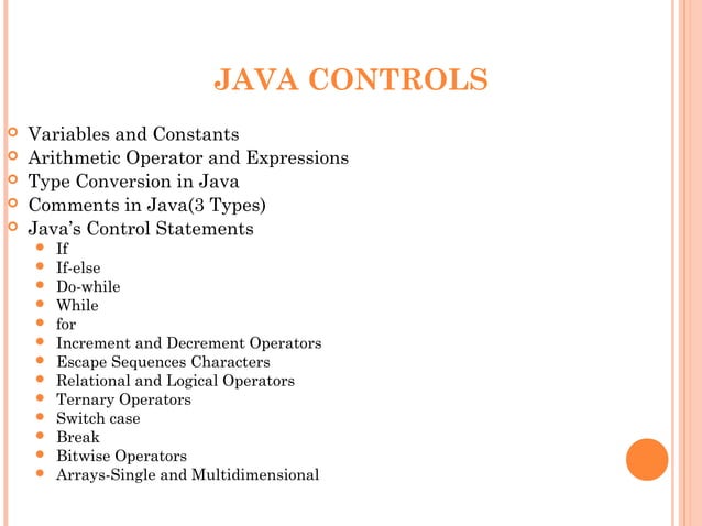 Java presentation | PPT