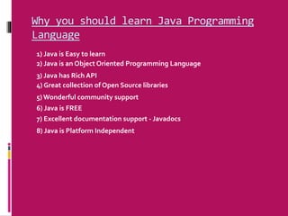 Java presentation | PPTX
