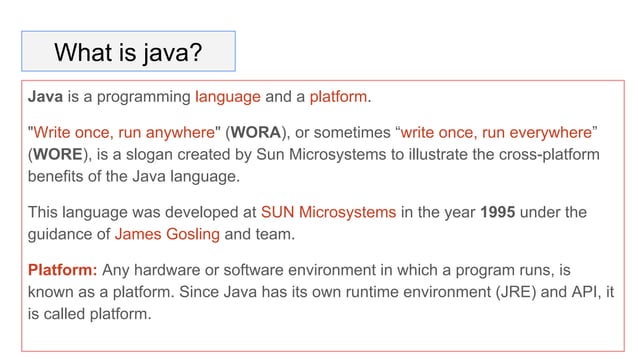 Java presentation | PPT
