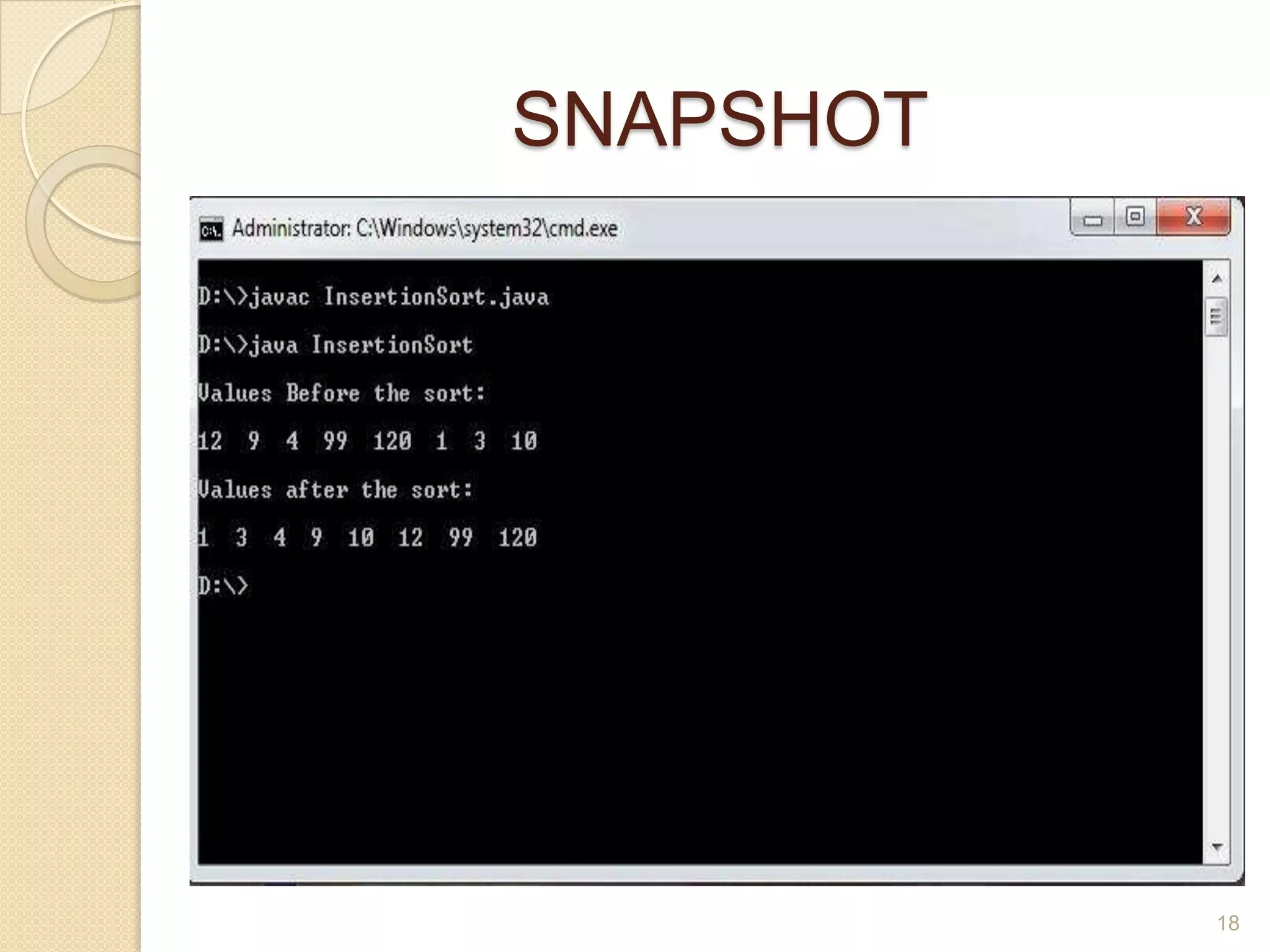 SNAPSHOT

18

 