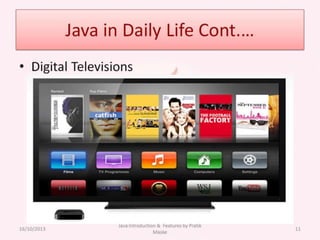 Java Introduction & Features by Pratik Maske | PPTX