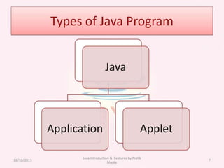 Java Introduction & Features by Pratik Maske | PPTX