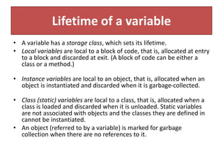 JAVA PROGRAM CONSTRUCTS OR LANGUAGE BASICS.pptx | Programming Languages ...