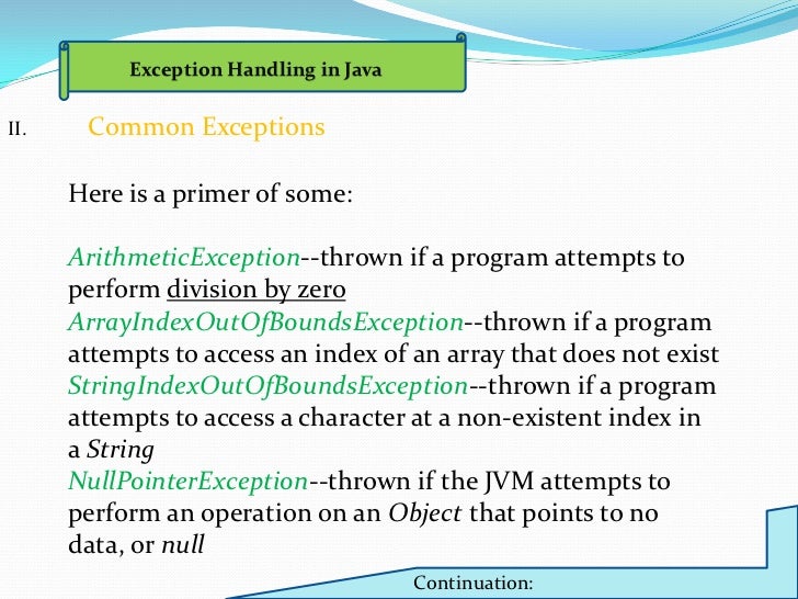 Write A Java Program For Handling Exceptions Arithmetic Index Out