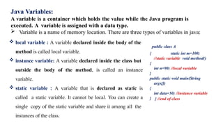 Java Programming :Basics and Introduction | PPTX