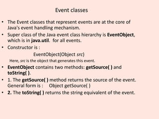 JAVA PROGRAMMING- GUI Programming with Swing - The Swing Buttons | PPT