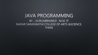 Java programming (1)